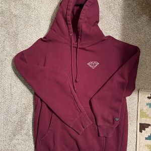 Diamond Supply Co. Maroon Pullover with White Logo Patch